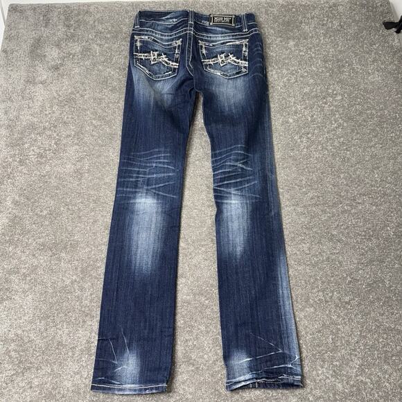 Miss Me Straight Leg Jeans Women’s 27 Blue VTG‎ 23C JD1071T Distressed Stretch - Picture 14 of 14
